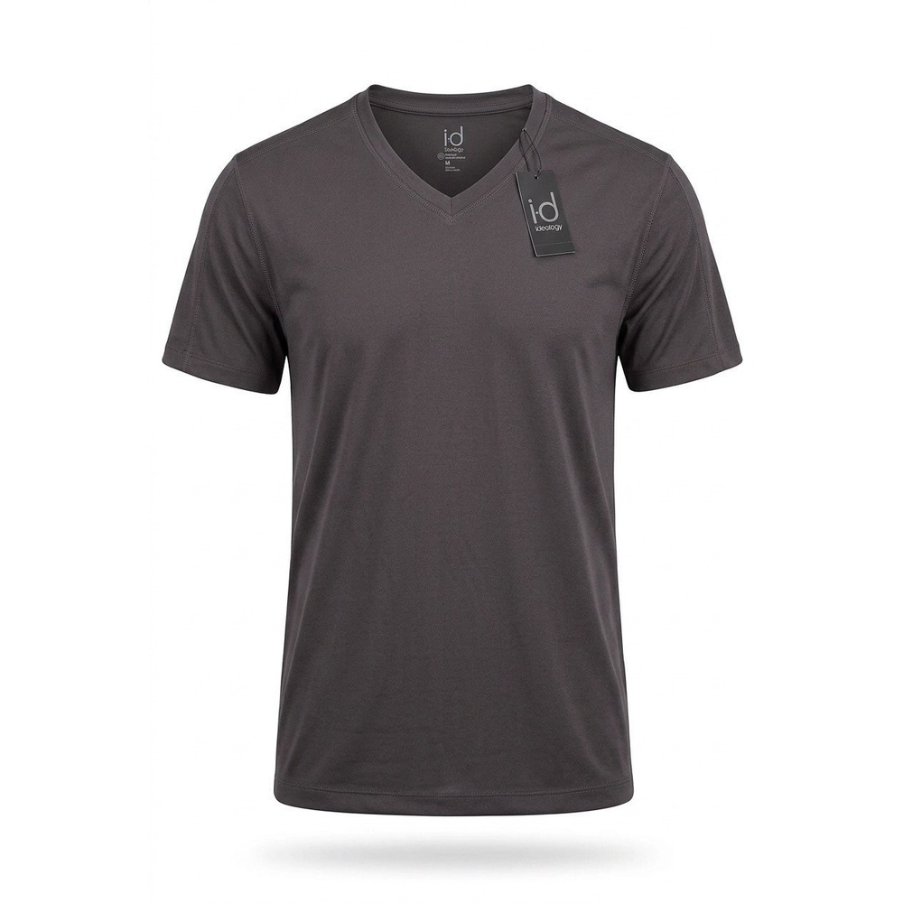 Ideology Mens Rapidry Performance V-Neck Tee Deep Charcoal Grey Size L NEW
